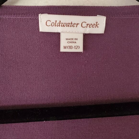 *Coldwater Creek Plum Silk Cardigan Sz M - Picture 5 of 5